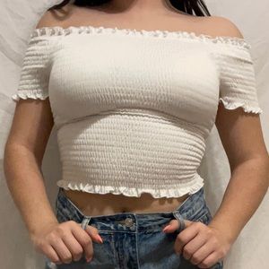 WHITE OFF THE SHOULDER